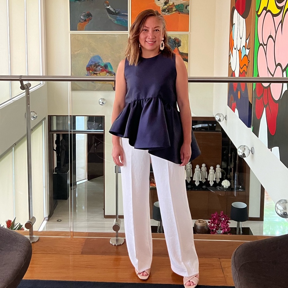 Vania Romoff Ines Top in Navy, Size M